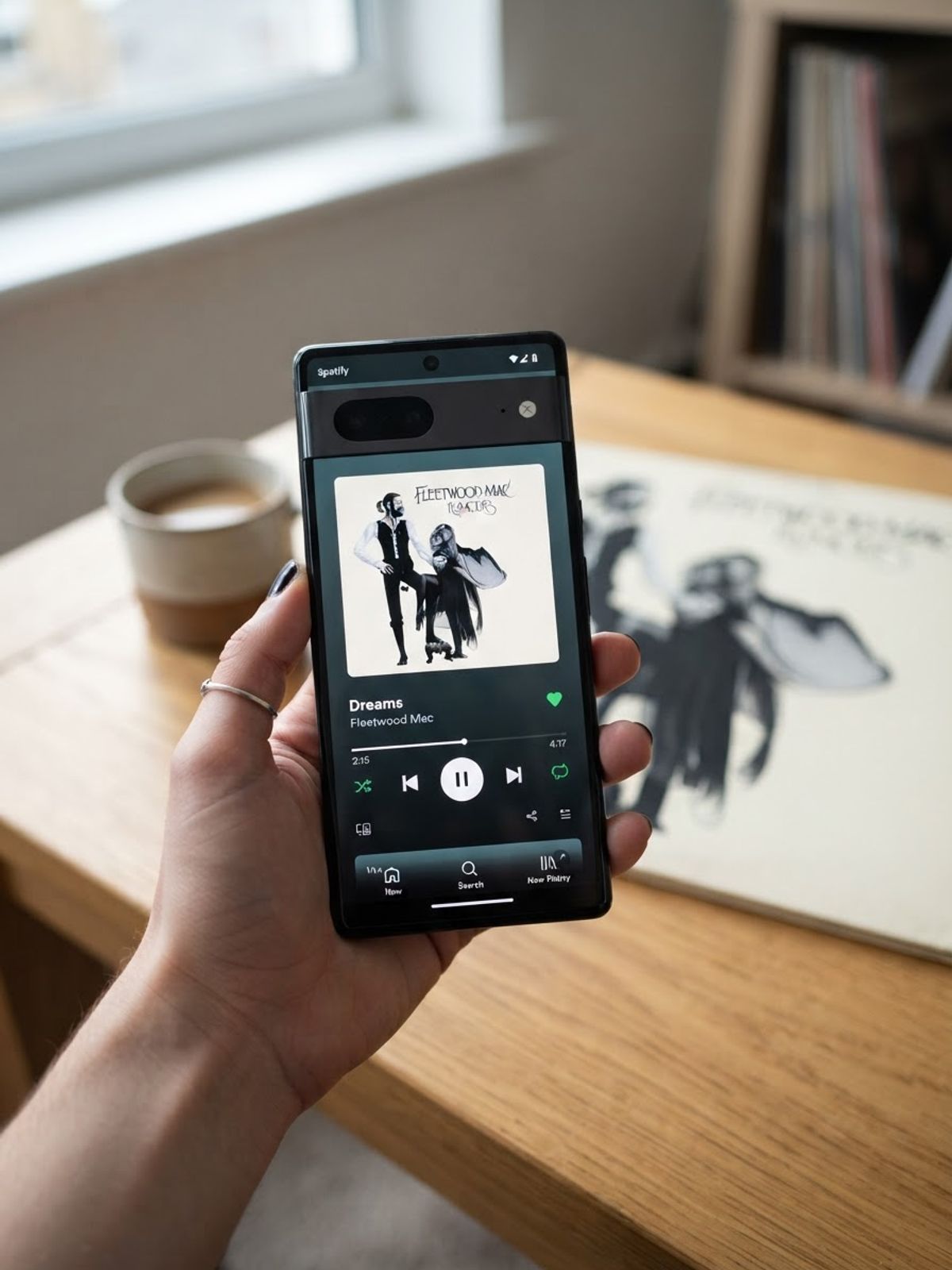 Téléphone affichant l'interface de Vinyl Casino