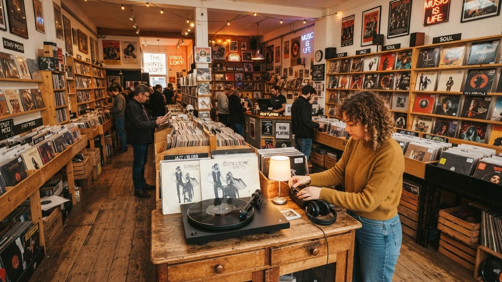 Visuel d'ambiance de Vinyl Casino en lumière chaude